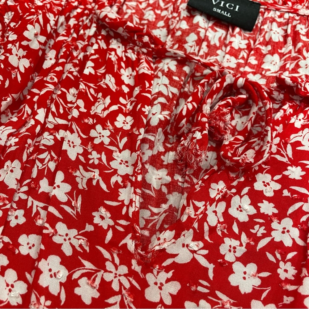 Vici Red Floral Dress - Picture 6 of 6